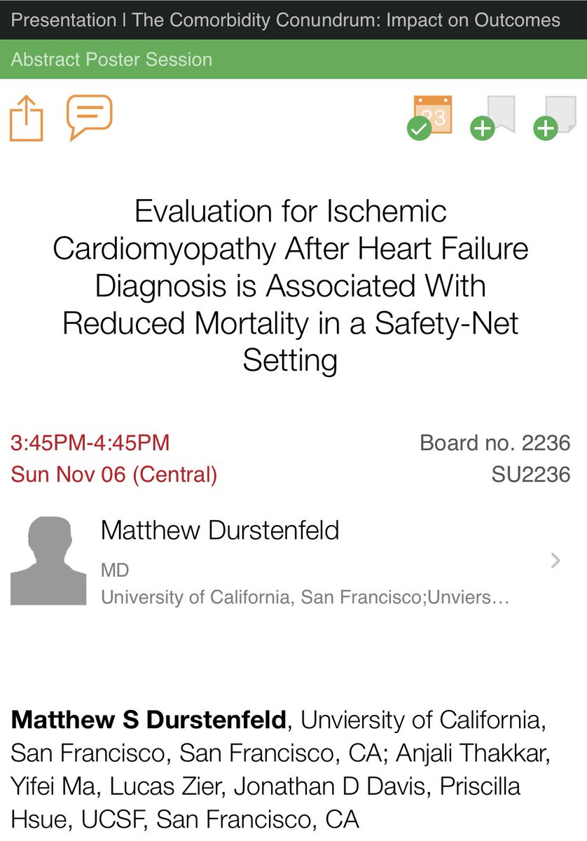 Matt Durstenfeld, MD MAS (@durstenfeld) on Twitter photo Last but not least #AHA22 poster: coronary assessment in HF, disparities in testing, and association with mortality in SF safety net. Stop by for our thoughts on possible mechanisms esp in context of REVIVED. <a href="/UCSFCardiology/">UCSF Cardiology</a> <a href="/AHAScience/">AHA Science</a> <a href="/JonathanDavisHF/">Jonathan Davis, MD, MPHS</a> Last but not least #AHA22 poster: coronary assessment in HF, disparities in testing, and association with mortality in SF safety net. Stop by for our thoughts on possible mechanisms esp in context of REVIVED. <a href="/UCSFCardiology/">UCSF Cardiology</a> <a href="/AHAScience/">AHA Science</a> <a href="/JonathanDavisHF/">Jonathan Davis, MD, MPHS</a>