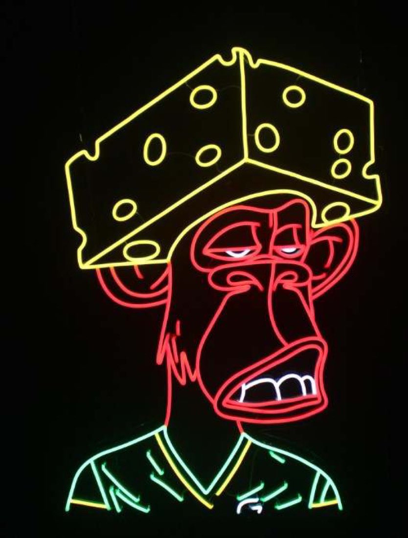 web3led's tweet photo. GM Happy Sunday!
Sign of the day today is @MoPeet1 !
Cheeseheads for the win today?!
@BoredApeYC @NeonApesYC #bayc #neonapes https://t.co/vJBxsIguks