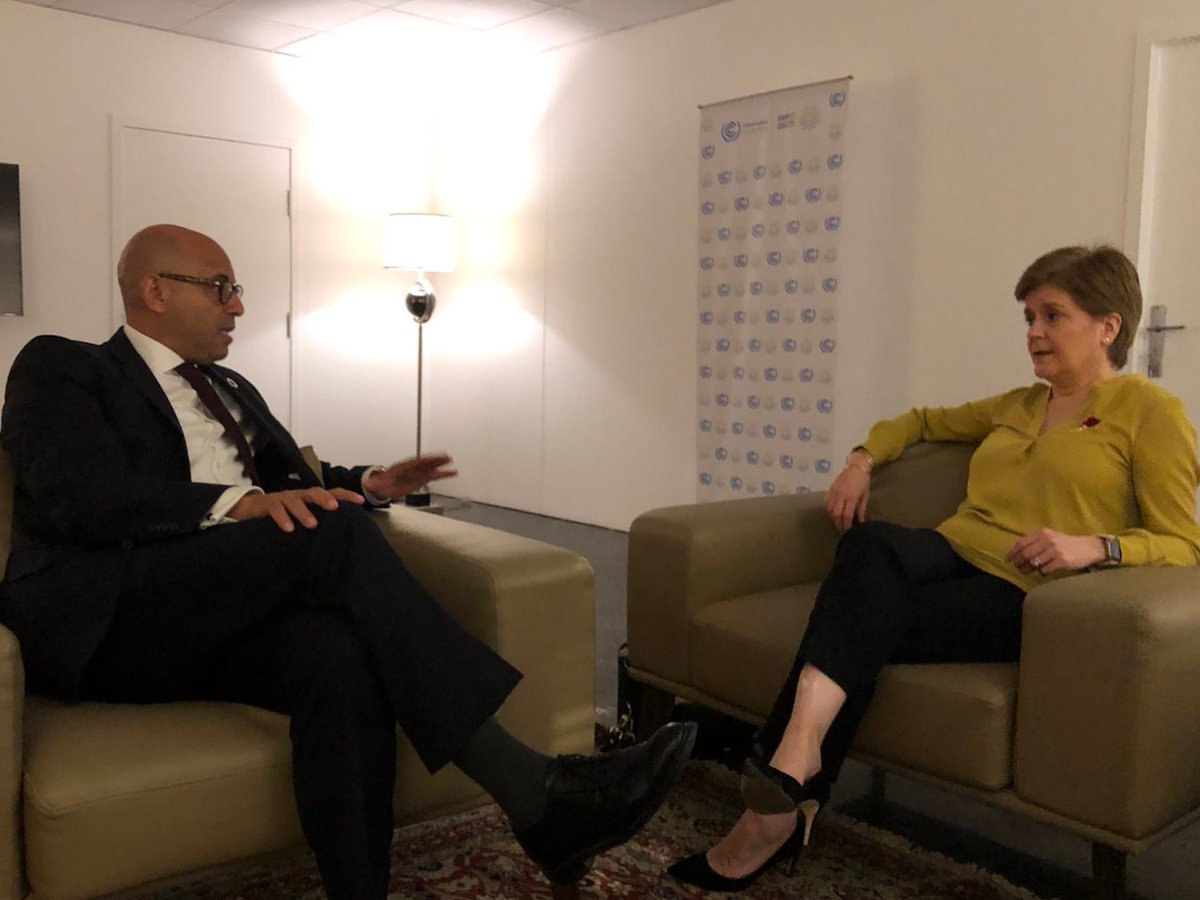 Ahead of #COP27, First Minister @NicolaSturgeon reiterated @scotgov’s dedication to ensuring this COP is one of action and implementation, with an open and honest debate on loss and damage, as she met with new @UNFCCC Executive Secretary @simonstiell.