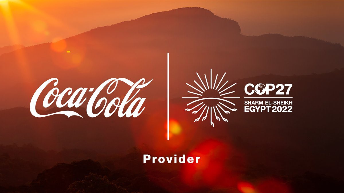 COP27 is sponsored by Coca-Cola - the world’s top plastic polluter, who produce 120 billion throwaway plastic bottles a year.
#COP27 
#Greenwash