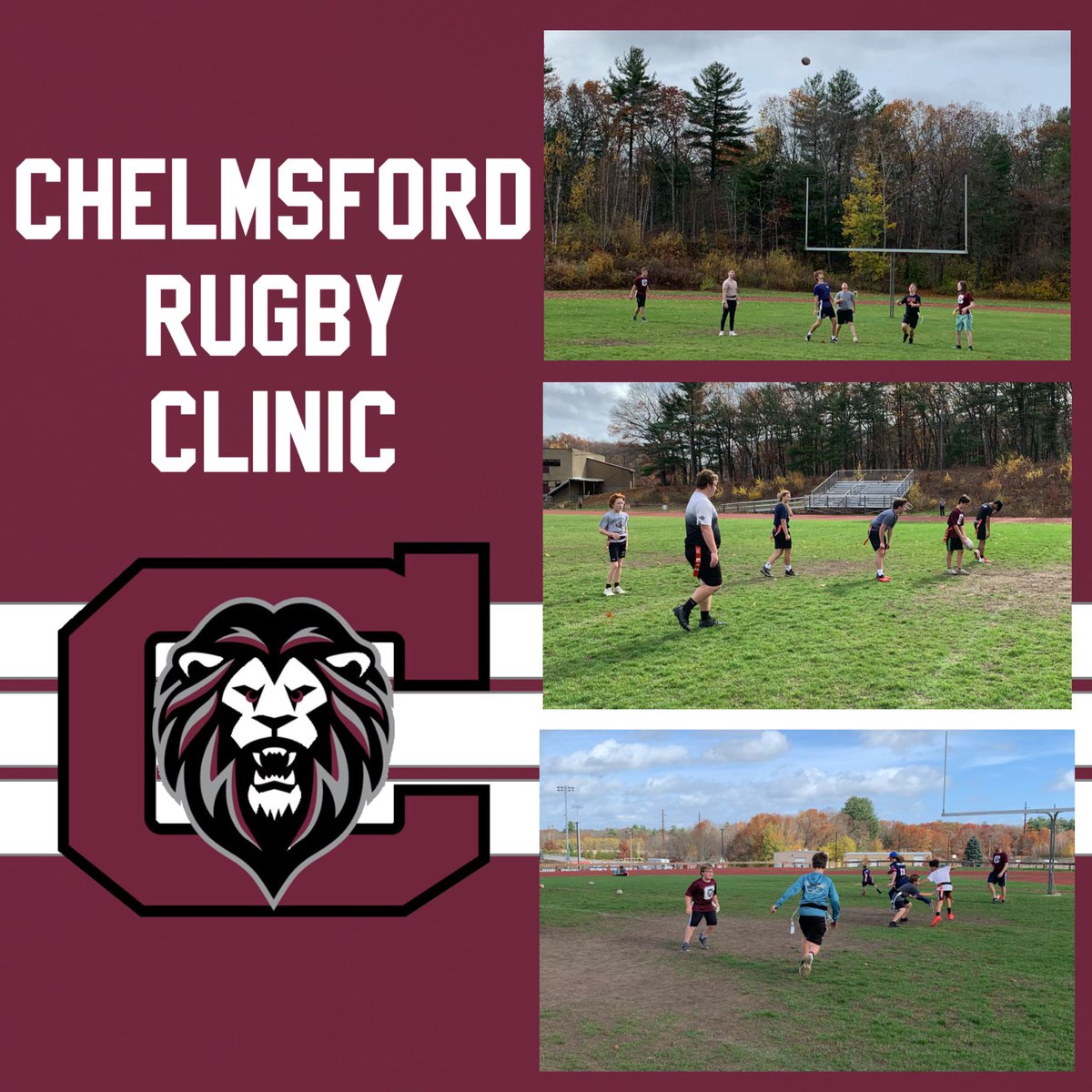 3rd week of our Chelmsford rugby clinics. Fantastic showing of players! Next week will be at the same time (10:00-11:30am) at the CHS plateau.