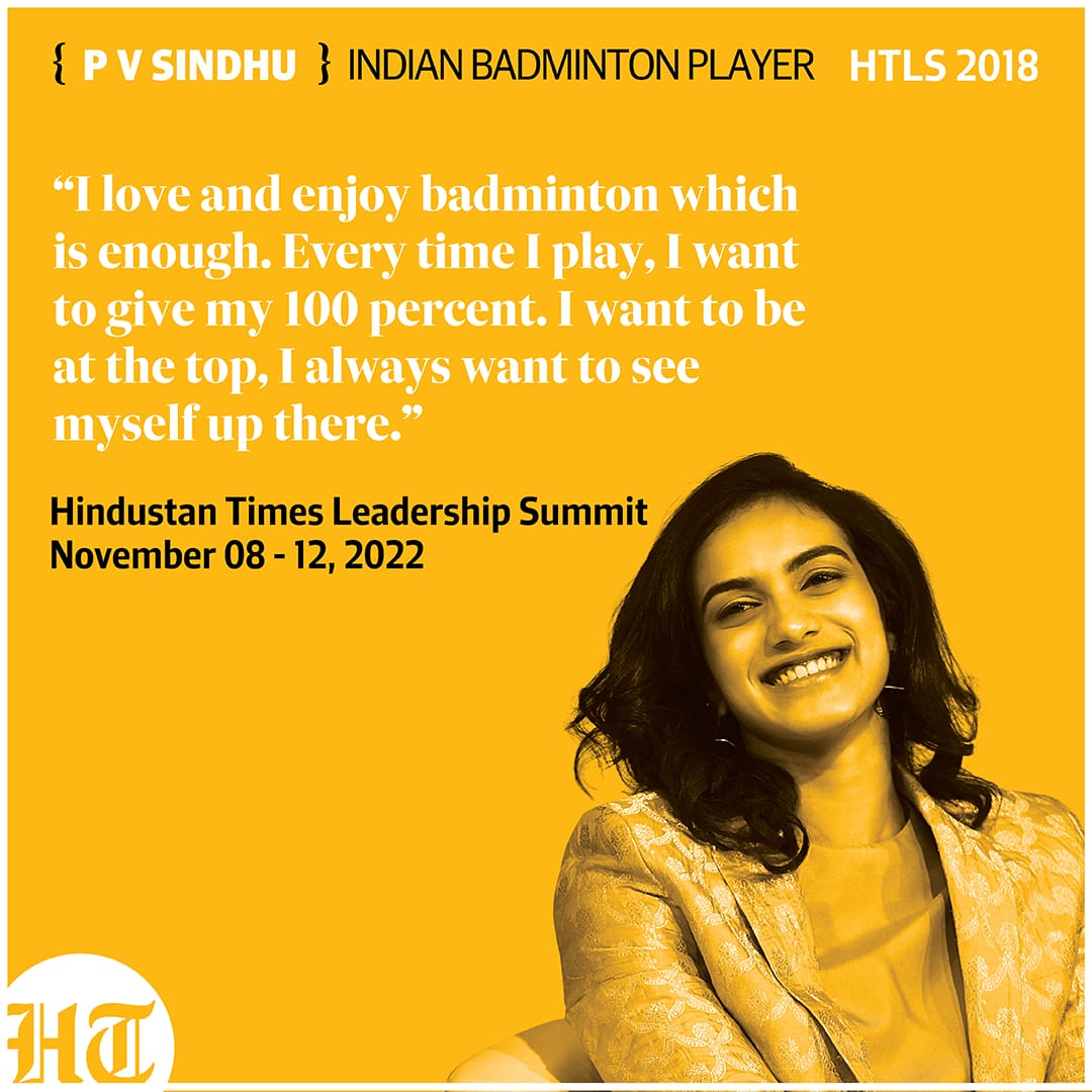 htTweets's tweet photo. Indian Badminton Player PV Sindhu spoke with passion and poise at #HTLS2018 and left the audience inspired.
Experience more such moments of inspiration at the #HTLS2022 from November 8 to 12
Register now https://t.co/sYhODr27N4 https://t.co/Sk9aCIpcD4