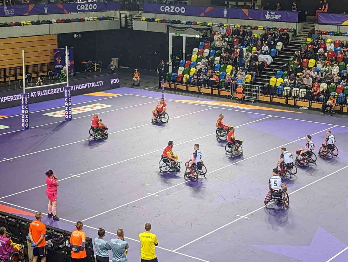 A slightly one-sided 104-12 win for England against Spain today in the Rugby League World Cup #RWC2021 @RLWC2021