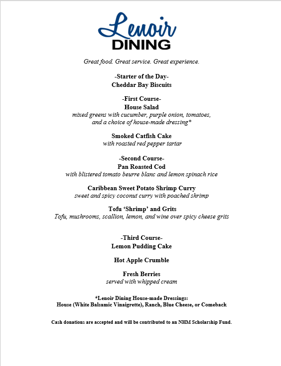 Please join us this week for Seafood!  Reservations available at 11:30 and 12:30 on Tuesday and Wednesday!