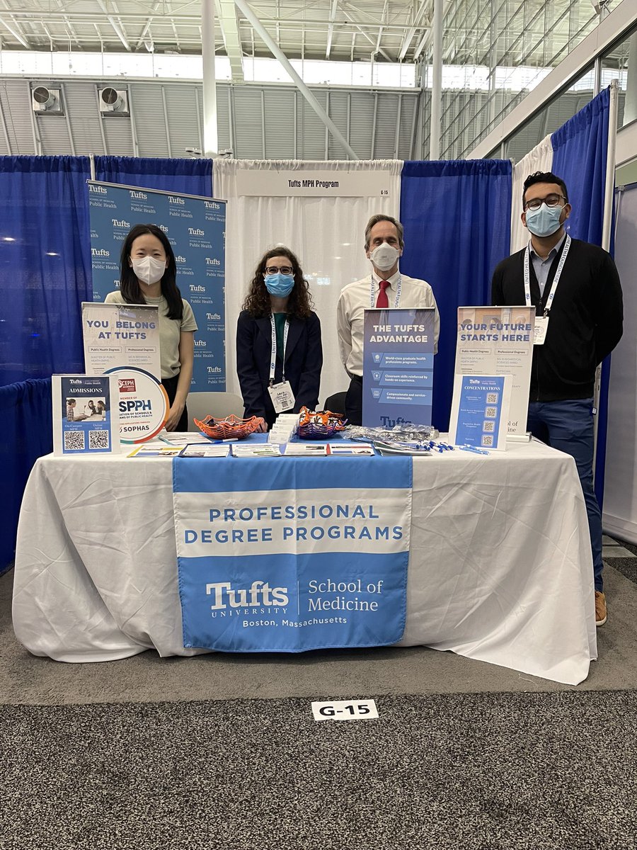 #APHA2022 is here in #boston!!! Come see our booth G-15 <a href="/TuftsPH/">Tufts Public Health</a>