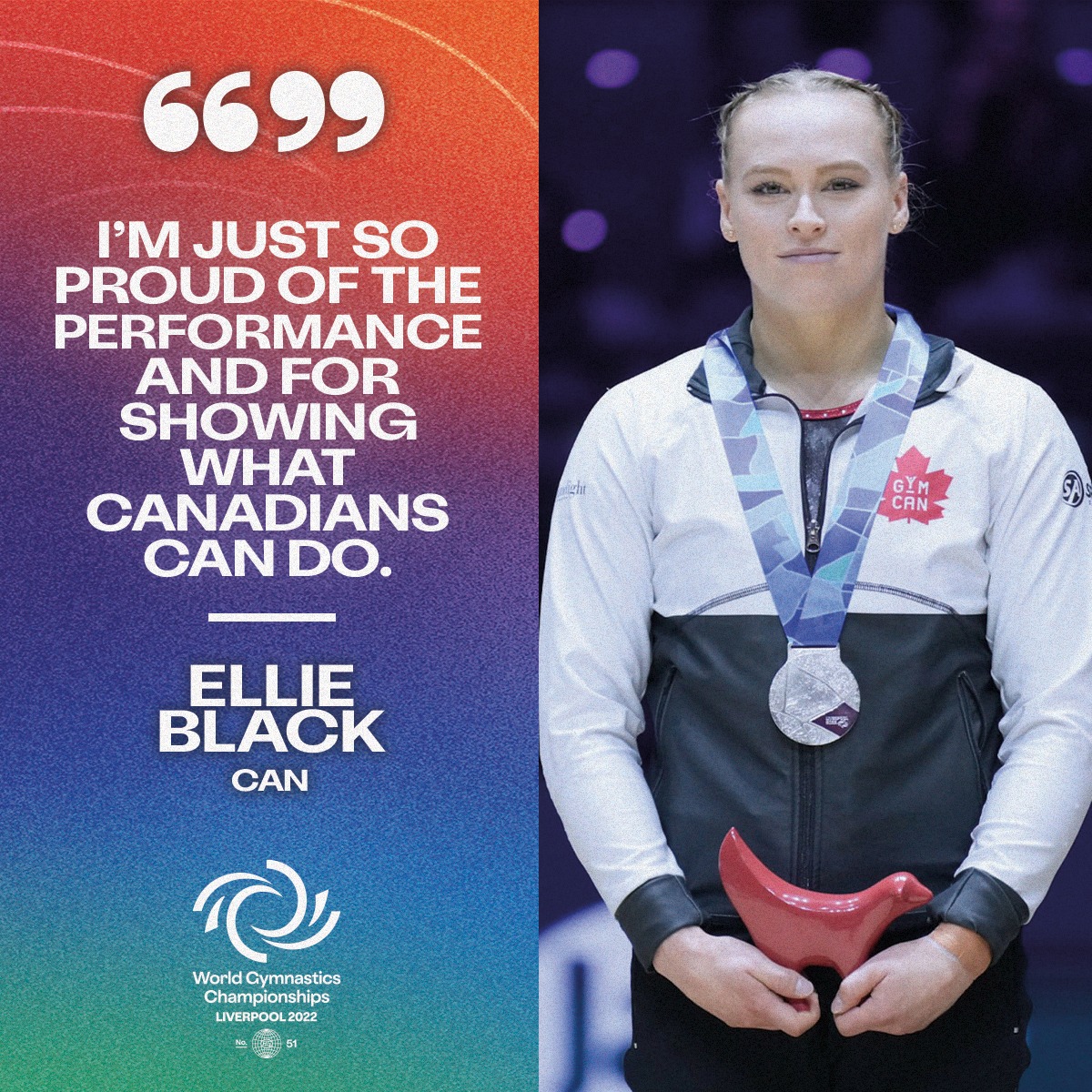 World Gymnastics Championships 2022 (@wgc2022) on Twitter photo We're proud of you too @EllieBlack 🤩
What a week for <a href="/gymcan1/">Gymnastics Canada</a> 🇨🇦
#WelcomeToOurWorld #ARTWorlds2022 #gymnastics #WGC2022 | 📸@SimoneFerraroPH We're proud of you too @EllieBlack 🤩
What a week for <a href="/gymcan1/">Gymnastics Canada</a> 🇨🇦
#WelcomeToOurWorld #ARTWorlds2022 #gymnastics #WGC2022 | 📸@SimoneFerraroPH