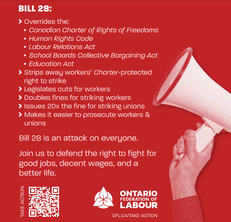 Bill 28 is an attack on everyone. #onted #onpoli