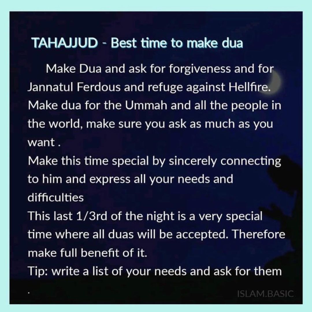 °▪︎ How to Pray TAHAJJUD {Night Prayer}

°▪︎ Must Read 📚 https://t.co/8kf7BtK7Cu