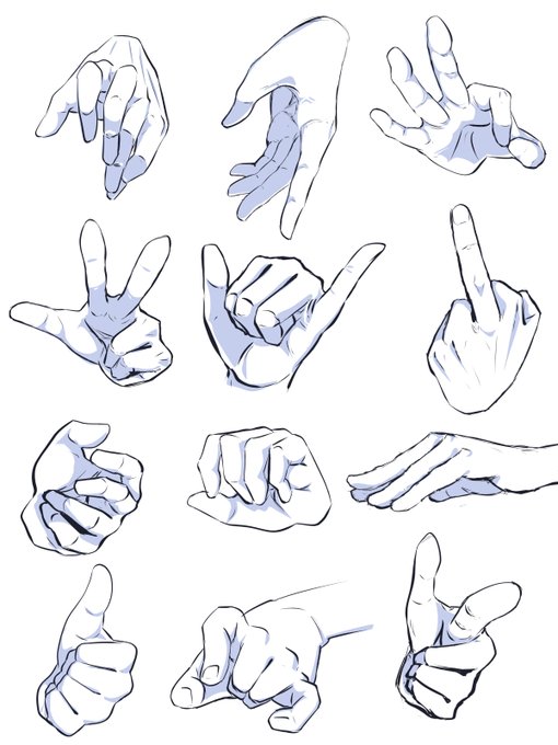 手描き練習
손그리기 연습

#손 