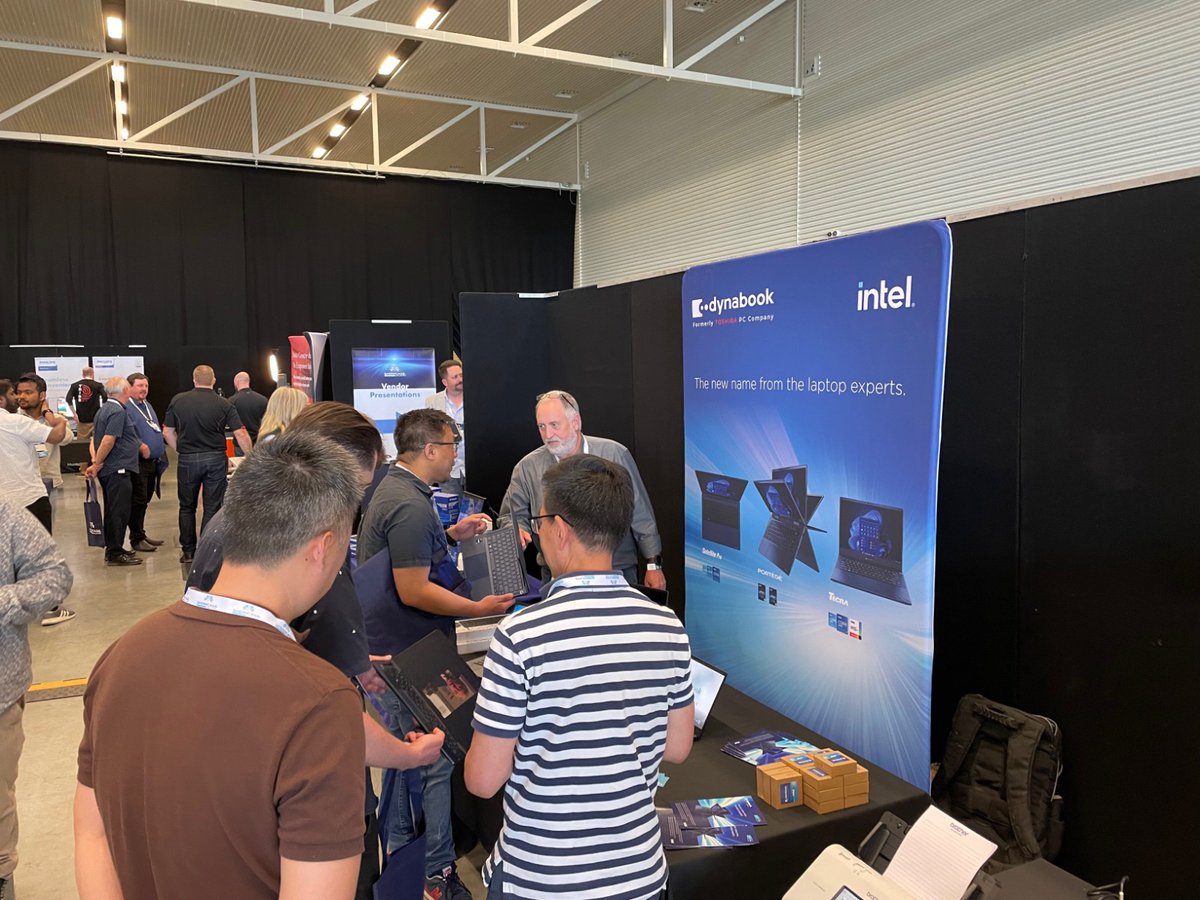 Wonderful to see Steve and Ian in New Zealand, making their presence known at the Ingram Micro Showcase in Christchurch.

A great opportunity to capture the attention of event guests with the @DynabookANZ difference.

Thank you everyone!

#BusinessLaptops