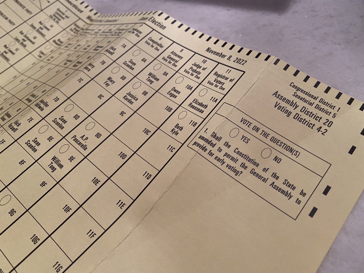 Early voting question is off to the side on the absentee ballot. Could be easy to miss. Fwiw