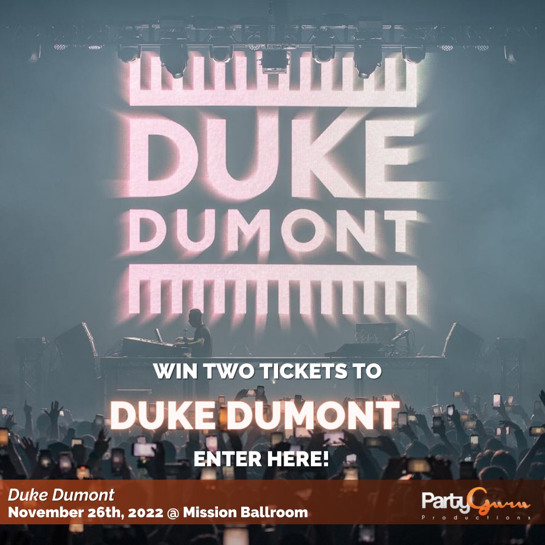 PartyGuruUS's tweet image. 🚨🚨 GIVEAWAY ALERT! 🚨🚨
@DukeDumont is bringing a party to Mission Ballroom on 11/26 &amp;amp; we're giving away a pair of tickets! Enter now for your chance to win! 

⬇️ ENTER HERE ⬇️
tinyurl.com/DukeDumontGive…

#DukeDumontMissionBallroom #MissionBallroom #DukeDumont #PartyGuruGiveaways