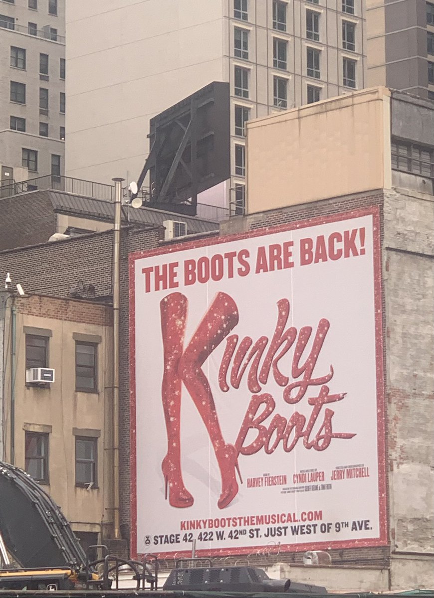 At @KinkyBootsBway —now re-booted off-Broadway on w42nd Street.