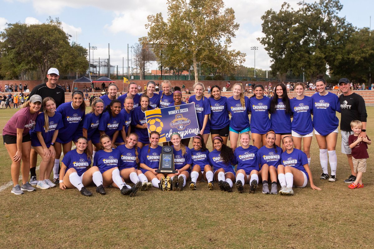 No. 7/9 <a href="/TUWSoccer/">Trinity Soccer</a> collected the second <a href="/NCAADIII/">NCAA Division III</a>  bid of the fall today as the 2022 <a href="/SCAC_Sports/">SCAC</a> Champion! #TigerPride 

The first career goal for McCray goes in as the gamewinner, Sheridan scores to stand alone at 8th all-time at TU for her career.

📰: bit.ly/3Te7I8e