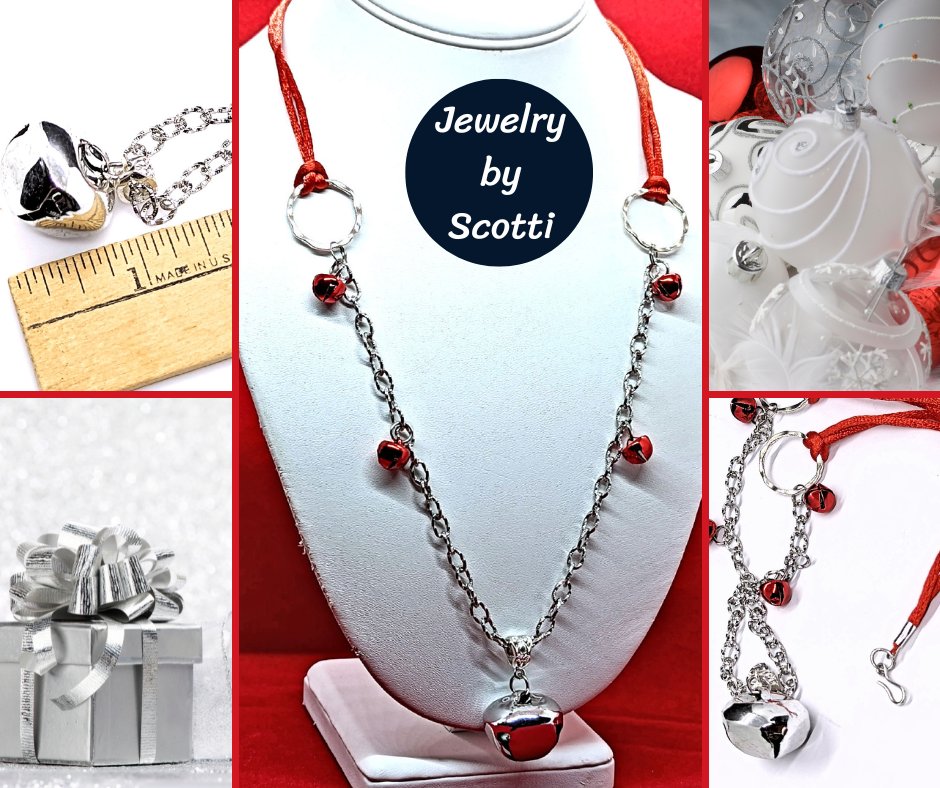 Silver and Red Jingle Bell Necklace with Silver Tone Chain and Red Satin Cord: etsy.com/listing/132698… #wiseshopper #jewelrybyscotti @BlazedRTs @SympathyRTs @SpxcRTs @OnlyGreatsPics @EtsyRetweeter @DripRT @SGH_RTs @GFXCoach @HyperRT @EtsysFinest @epiconetsy