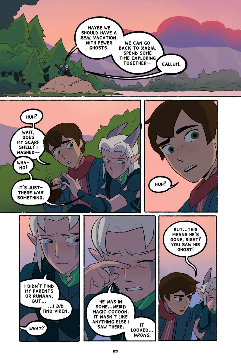 TheXadian's tweet photo. I just wish they hadn't reduced all that great work to just an obsession with revenge. #Rayla also wanted to know what happened to her parents and was already believed #Viren was alive from the end of #ThroughTheMoon, the writers should take canon more seriously. (2/3) https://t.co/qXzkS2uS2l