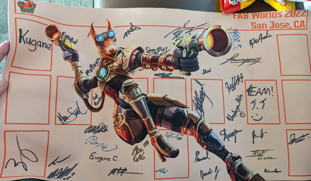 kappolo's tweet image. My souvenir from @fabtcg World Championship in San Jose. I still wanted to get more signatures. Thanks to all the community for the great memories!