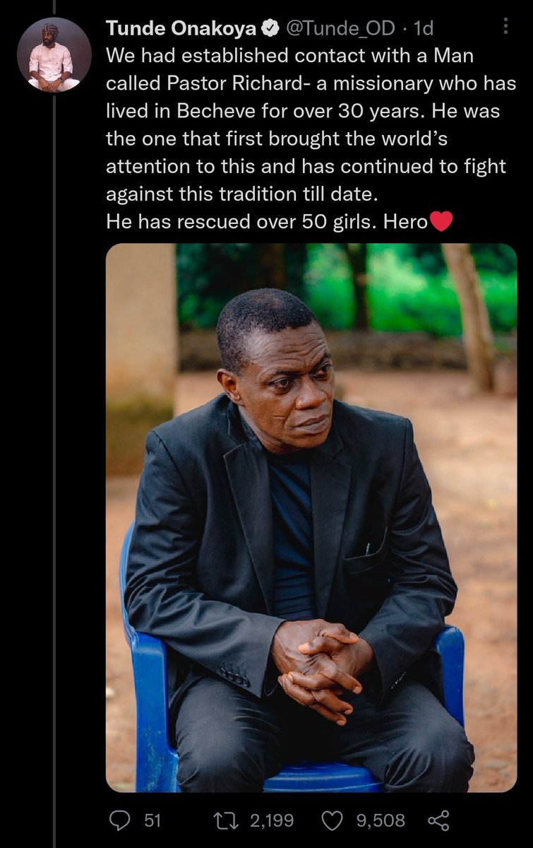 Tunde_OD's tweet image. The absolute shocker came when we got a message from Barr James Ibor who warned us against working with a child rapist in person of Pastor Richard- The same man who had been fighting to save the money wives for 30 years.
I had spotlighted him as a hero in the previous post I made