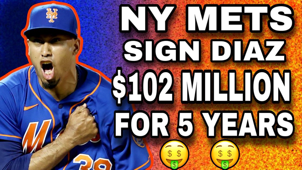 MetsTimeLine's tweet photo. Edwin Díaz Coming Back To The NY Mets On A 5-year, $102 Million Doller Deal. #Mets #Nymets #Letsgomets #LGM  #Mlb #Metstimeline 

Help us reach our subscriber goal of 1K! 
Subscribe to are #Youtube channel.
👇🏼👇🏼👇🏼👇🏼👇🏼

METSTIMELINE

https://t.co/z3oas5UTwz https://t.co/5qMbOBxmpv