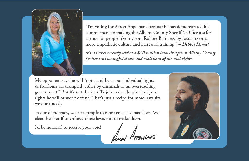 Honored to have Deb's endorsement in this election. #vote #appelhansforsheriff