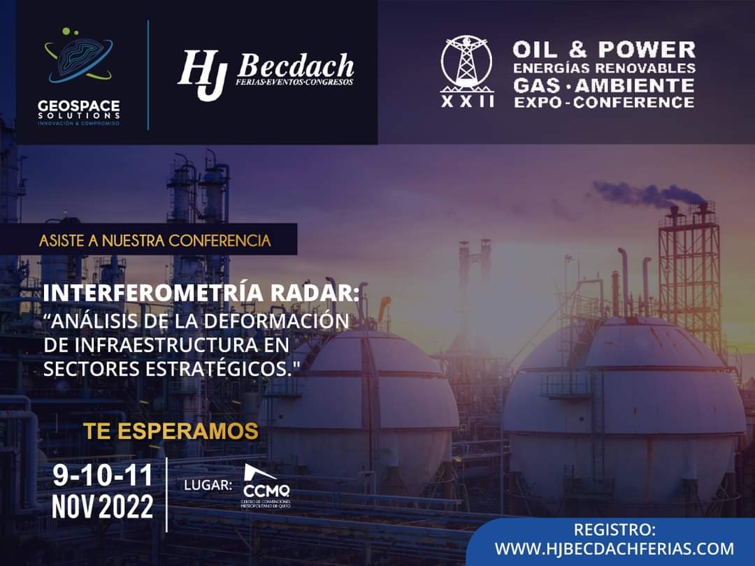 GeoSpaceSol's tweet photo. ¡Estamos presentes en la expo oil & power! No te pierdas nuestra conferencia, donde conoceras diferentes herramientas de análisis y datos geoespaciales de vanguardia e innovación en el sector petróleo y energía!
Inscríbete 👉 https://t.co/dJIz8eSoO1
#SAR #SARprocessing https://t.co/uPJnpQCA8c