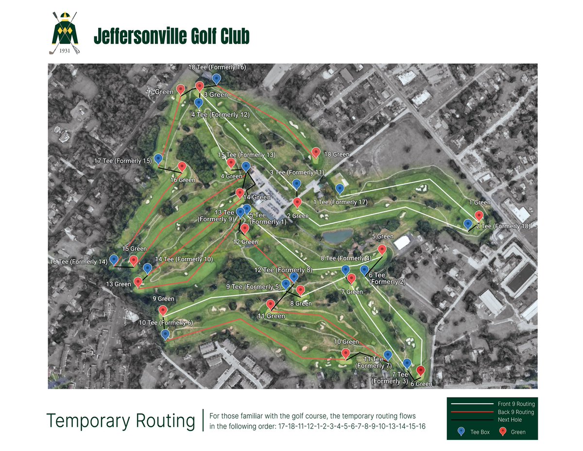 New building construction is beginning, so things will look a little bit different beginning Monday. We're thrilled that the golf course can stay open for you during this time and we’ll keep you updated as much as possible! In the meantime, enjoy that beginning 5-hole stretch 😬.
