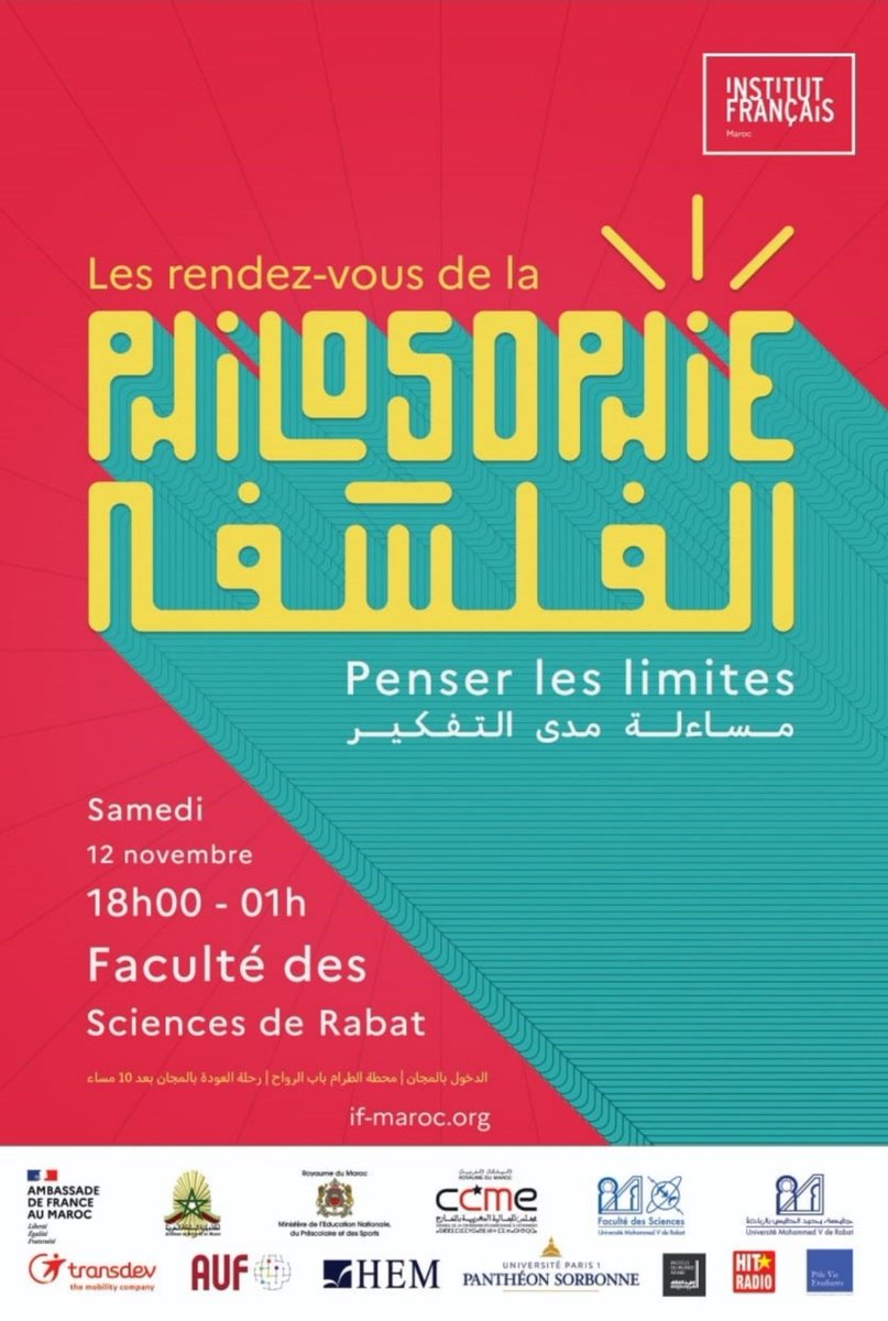 MAElmahfoudi's tweet photo. Les Rendez-vous de la #Philosophie donneront droit à des pensées plurielles. Une trentaine de philosophes et penseurs de six nationalités différentes interviendront. Une occasion pour nos jeunes de #réapprendre à penser et à #argumenter. 
https://t.co/YkF5rbA1Vg https://t.co/so1uMzZYTF
