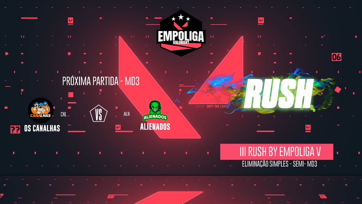 Estamos ao vivo na #EmpoligaV para as semifinais do 3º RUSH by #Empoliga! 

@OsCanalhas x <a href="/OsAlienados_/">Alienados</a> !

twitch.tv/empoliga 

Com <a href="/Preminoslol/">Preminos</a> e @vini_caster !