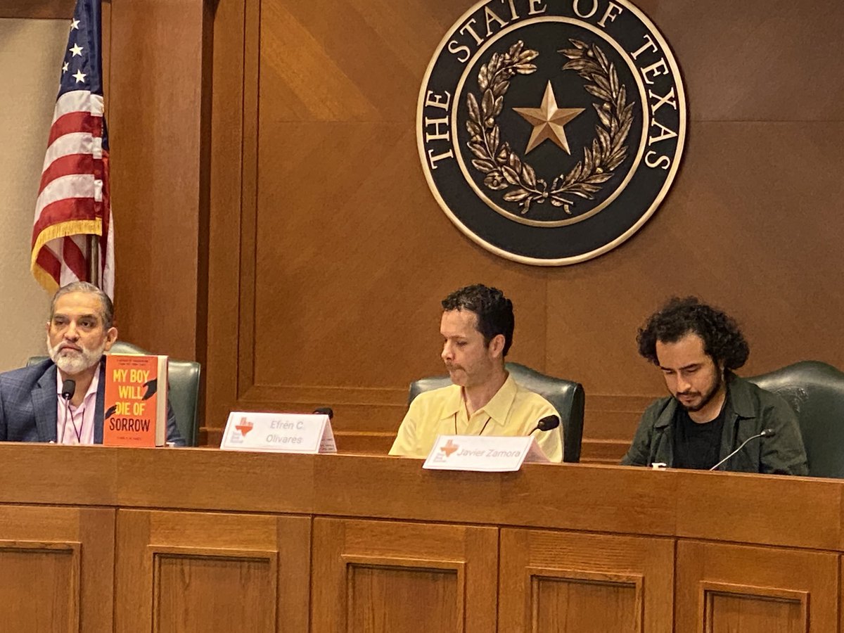 Kathryn Pew (@omelibrarian) on Twitter photo Listening to Efren Olivares and Javier Zamora talking about young immigration.<a href="/texasbookfest/">Texas Book Festival</a> Listening to Efren Olivares and Javier Zamora talking about young immigration.<a href="/texasbookfest/">Texas Book Festival</a>