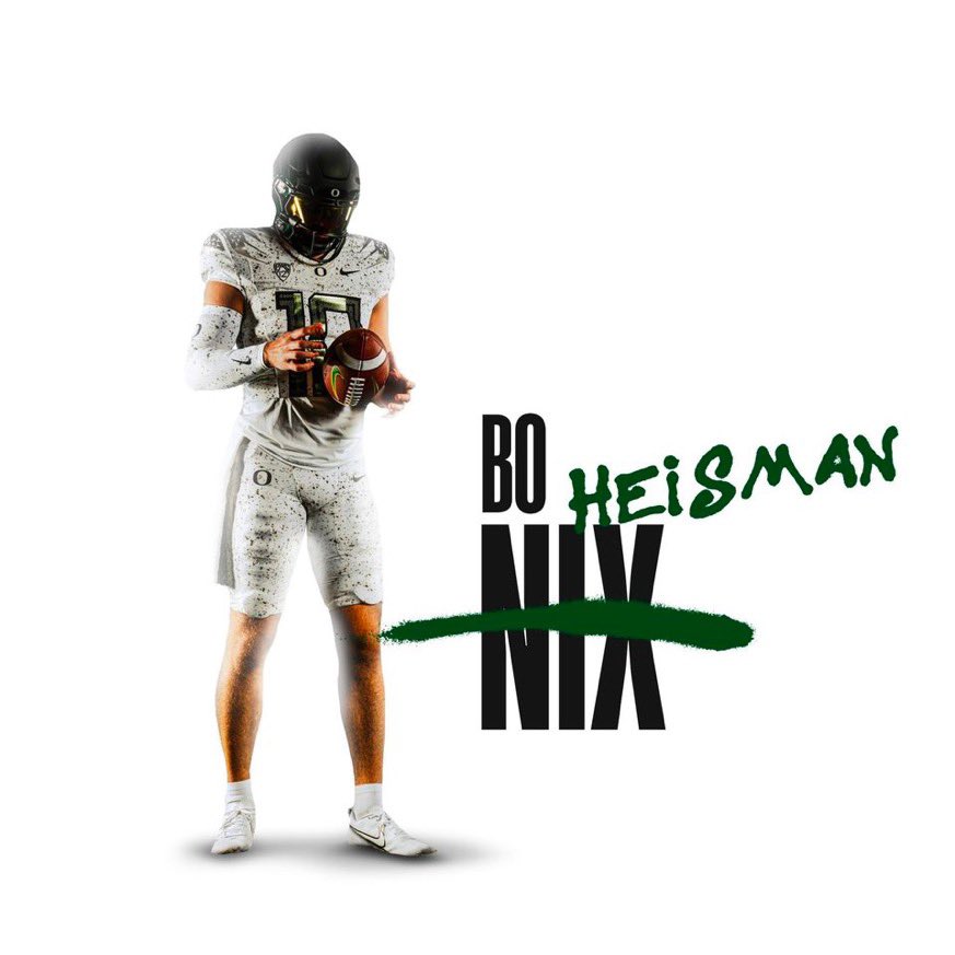 OregonPitCrew's tweet image. We’re just going to leave this here… #BoSix #Heisman