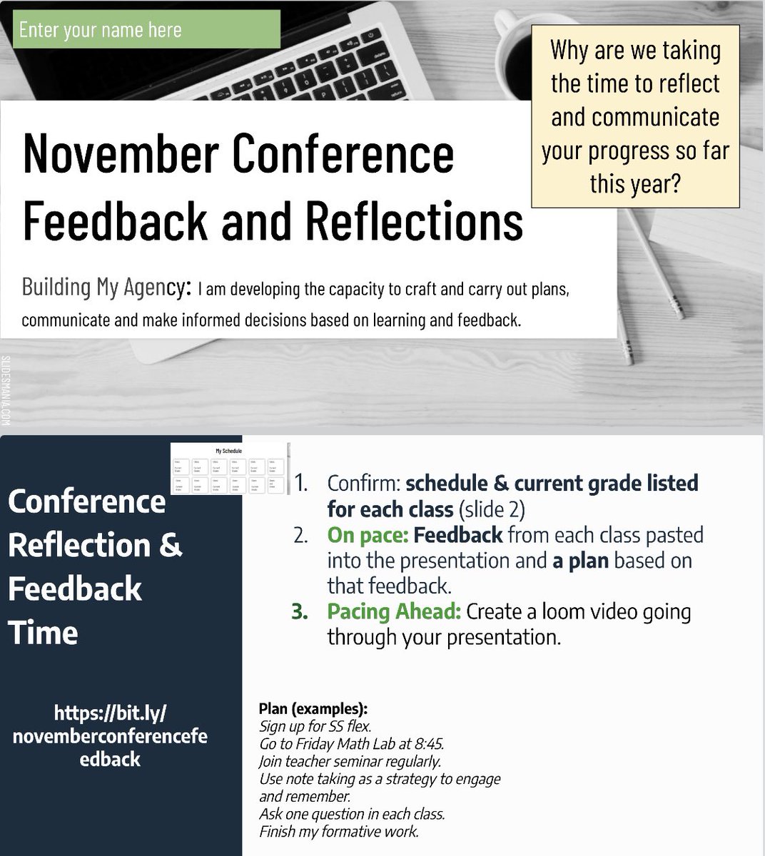 triciapettis10's tweet image. In preparation for conferences this week, all learners collected teacher feedback. Then shared this feedback, reflections &amp;amp; action plans with families to help inform conference sign ups. Advisors facilitate discussions regarding #agency per our #learningprogression. #advisory