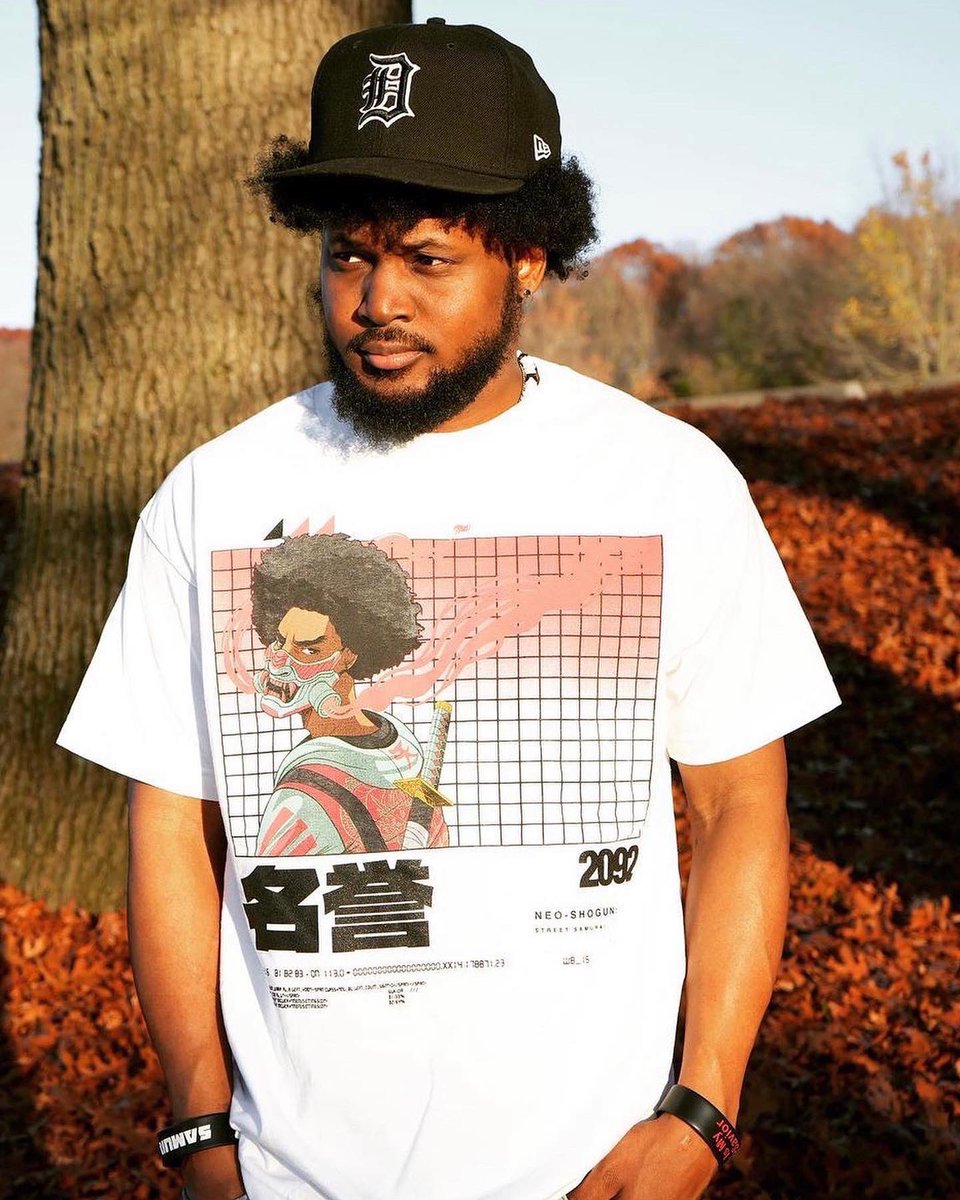 Massoart's tweet photo. Recently had the privilege of doing some artwork for the one and only @CoryxKenshin in collaboration with @Represent . Had a lot of fun working on this. Thank you for this amazing opportunity 🙏. 
.
.
.
#coryxkenshin #AnimeArt #animeartist #samurai #afrosamurai #neoshogun https://t.co/KfkJomrEWG