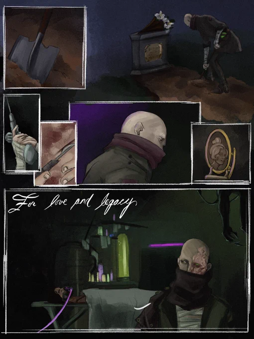 First comic ever!  My partner and I's theory for season 2, happy 1st anniversary  ! body horror #ArcaneAnniversary #ArcaneArt #arcaneviktor #arcane #Singed #jaycetalis #jayvik 