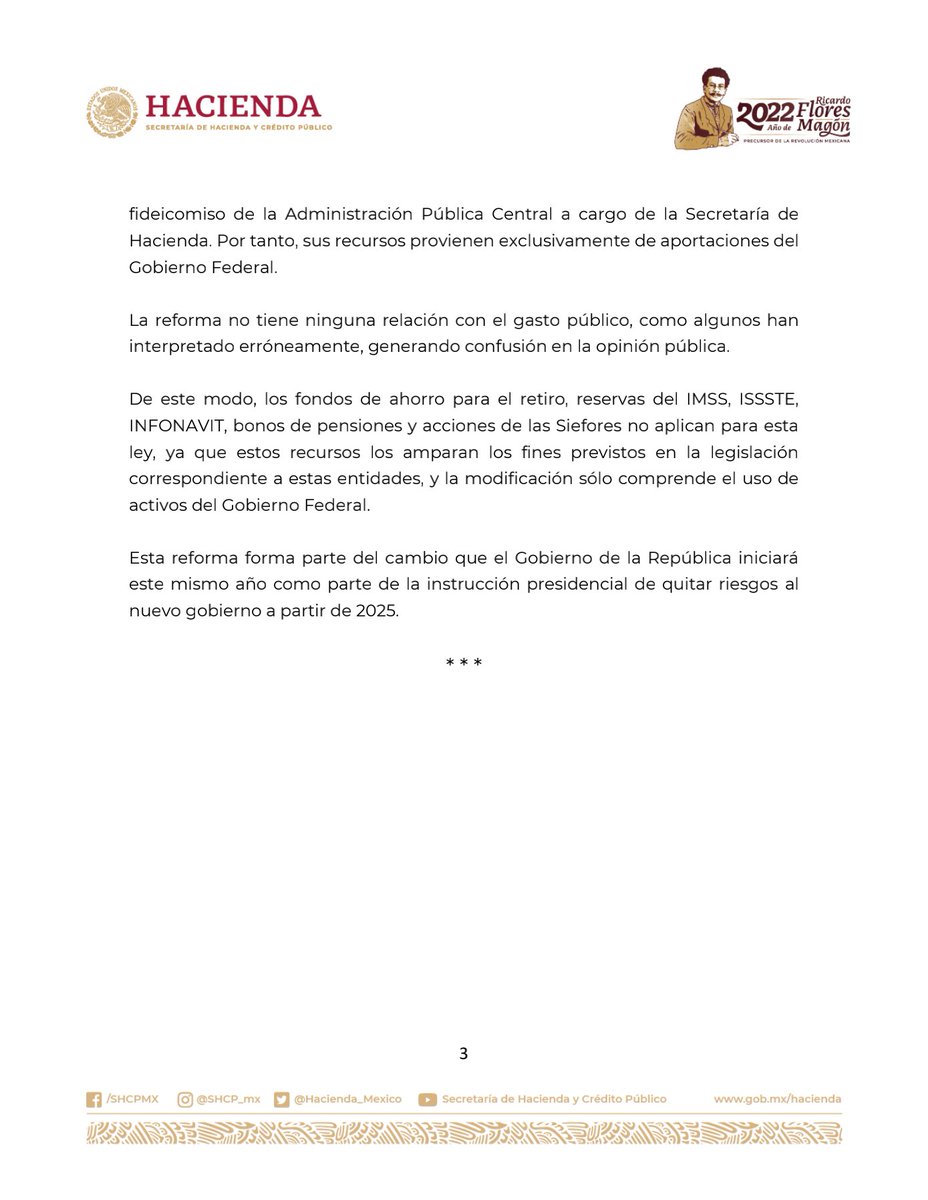 Precisiones sobre los cambios a la Ley para capitalizar al FEIP. 

bit.ly/3T85erV