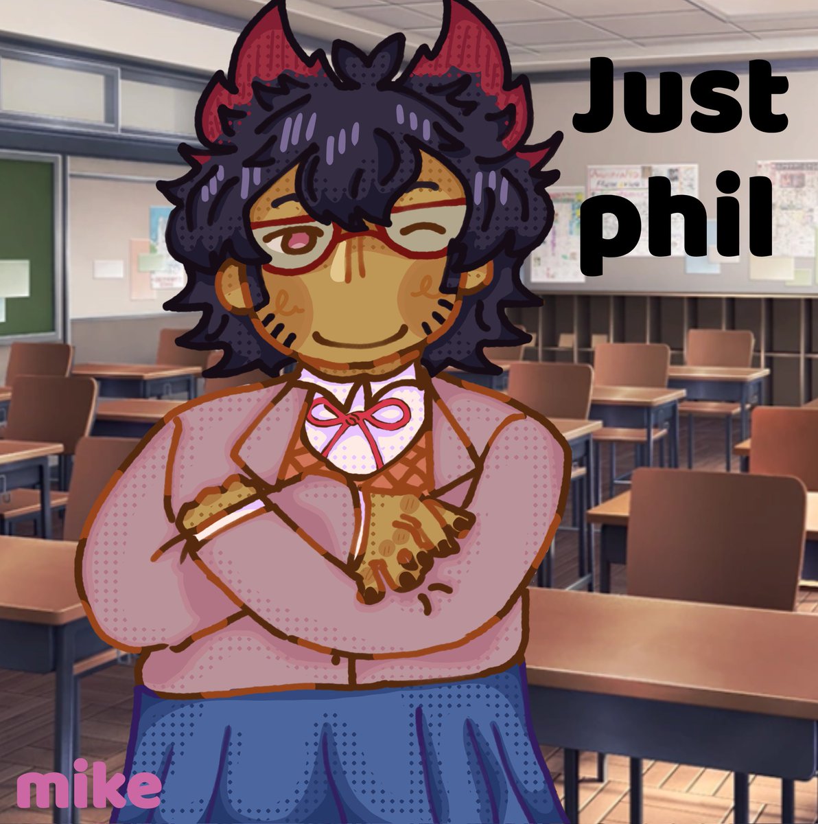 Cheeselord69_'s tweet photo. Phil's aloof and kooky
Phil's sweet and cutesy
Phil is deep and brooding
Phil's brains and beauty
Phil sees right through me
.
.
.
#justphil #DDLC #blueycapsulesfanart #blueycapsules #philipguy #blueycapsulesphil https://t.co/vW6TSHKO4I