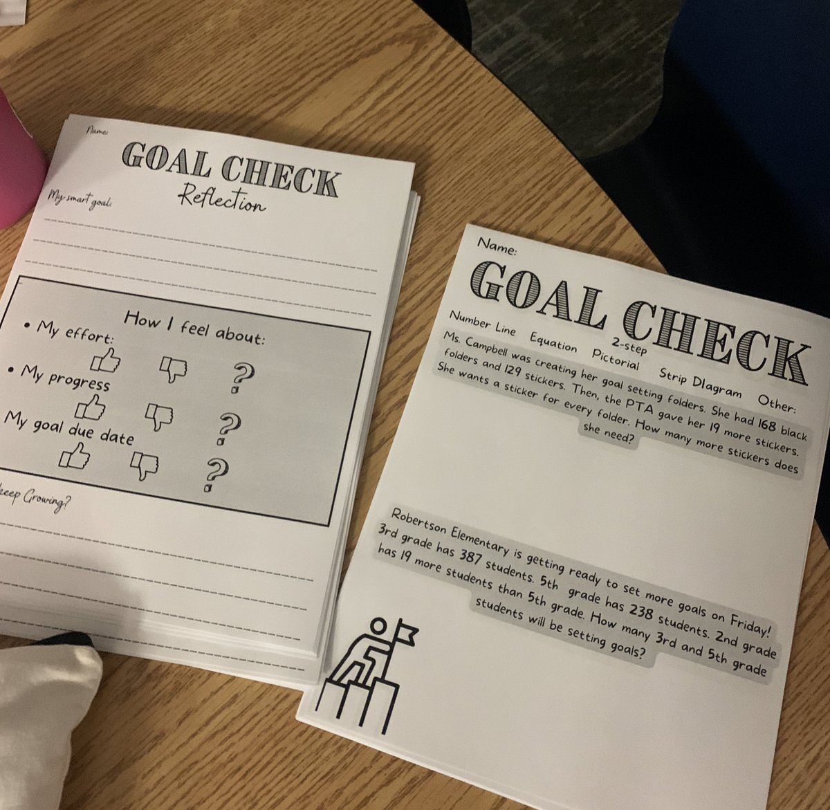 ms_campbelledu's tweet photo. On Friday we got to do a “Goal Check” where we checked in and reflected on our progress! So many good things happening for these future goal crushers! #robertsonubuntu #goalsetting @WhitneySBriggs @JodiJordan_JJ https://t.co/vpPW9AQfJJ