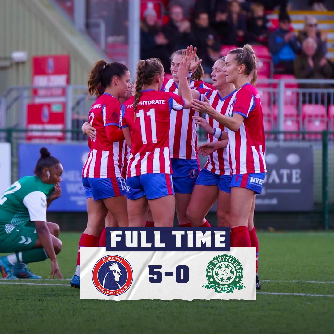 Another great performance from The Wanderers, a clean sheet and through to the next round of the League Cup. 

Good to see so many new faces in the crowd today, thanks for your support! 

All the best to @afcwhyteleafewomen for the rest of the season.

🔴⚪️