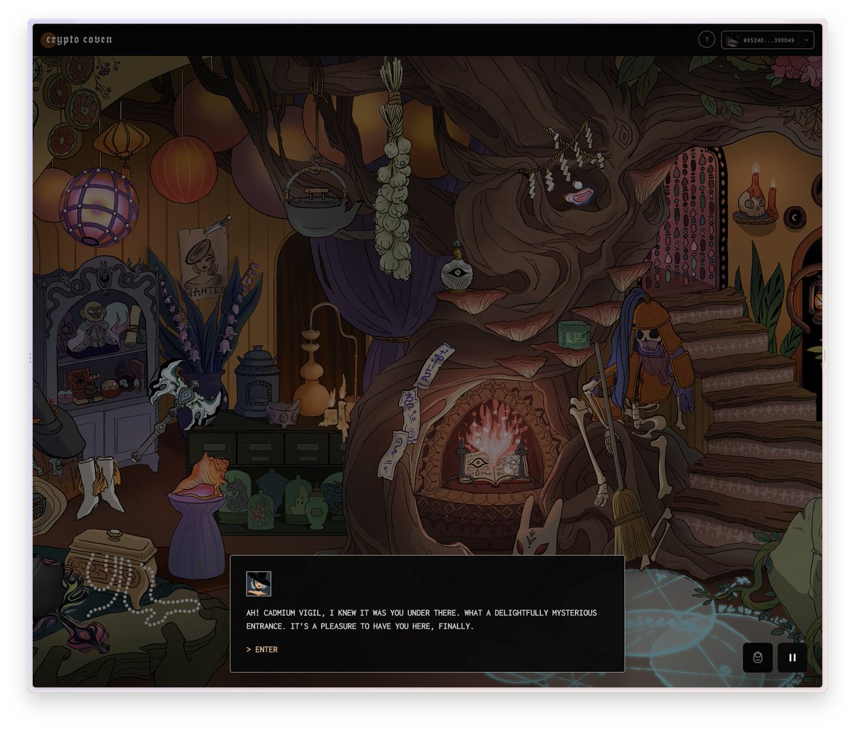beh_zod's tweet photo. The @crypto_coven artifacts mint is beautifully done — engaging story, visuals, sounds, and new layers to the Coven lore.  

Huge kudos to @nyx_eth @aletheia_eth @xuannu_eth @keridwen_eth &amp; @aradia_eth — this is the kind of world building I wish we saw more of! https://t.co/9RhEeVs2Df