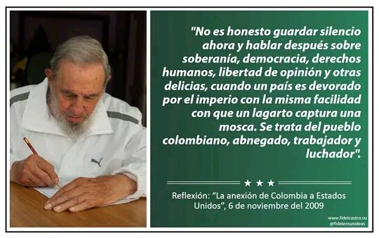 #FidelCastro "No es honesto guardar silencio ahora y hablar después sobre soberanía, democracia, derechos humanos, libertad de opinión y otras delicias, cuando un país es devorado por el imperio con la misma facilidad con que un lagarto captura una mosca".
#SanctiSpiritus #Cuba