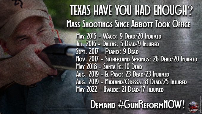 OwingsKenny's tweet image. The blood of the innocent victims of the Uvalde mass shooting is flowing over Greg Abbott and the Republican politicians who have refused to do ANYTHING about the mass shooting epidemic in Texas. Abbott must go! #BetoForGovernor2022