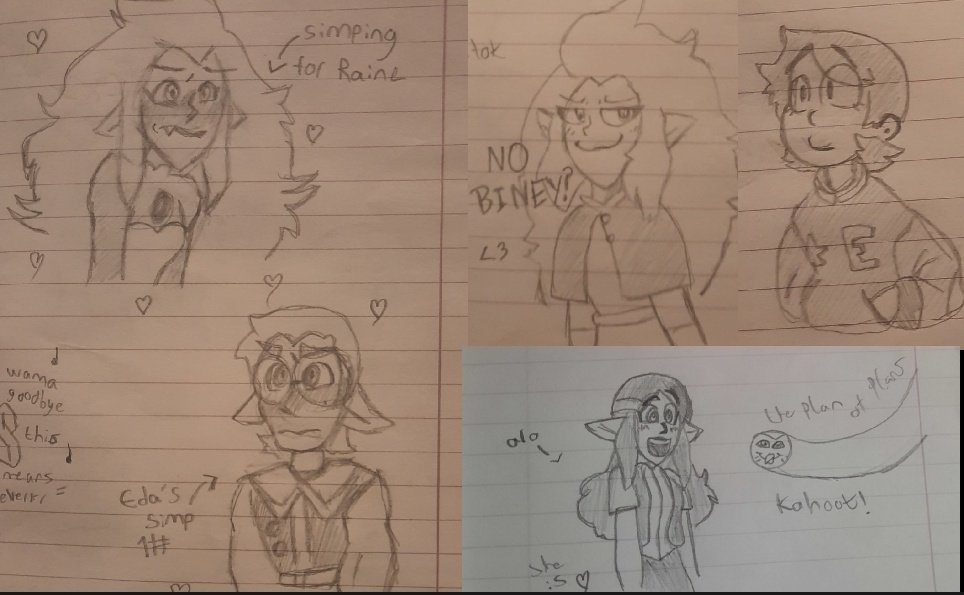 DrawingsRaeda's tweet photo. @NiixARTs I COULDNT CHOSE BETWEEN THEM, so i just 'collage' them together 💗🙀😊, also, am i the only person who still draws on paper😭😭😭, PLEASE DONT STEALY ART🙏🙏🙏🙏, at least give credits https://t.co/pxZlGqNtFc