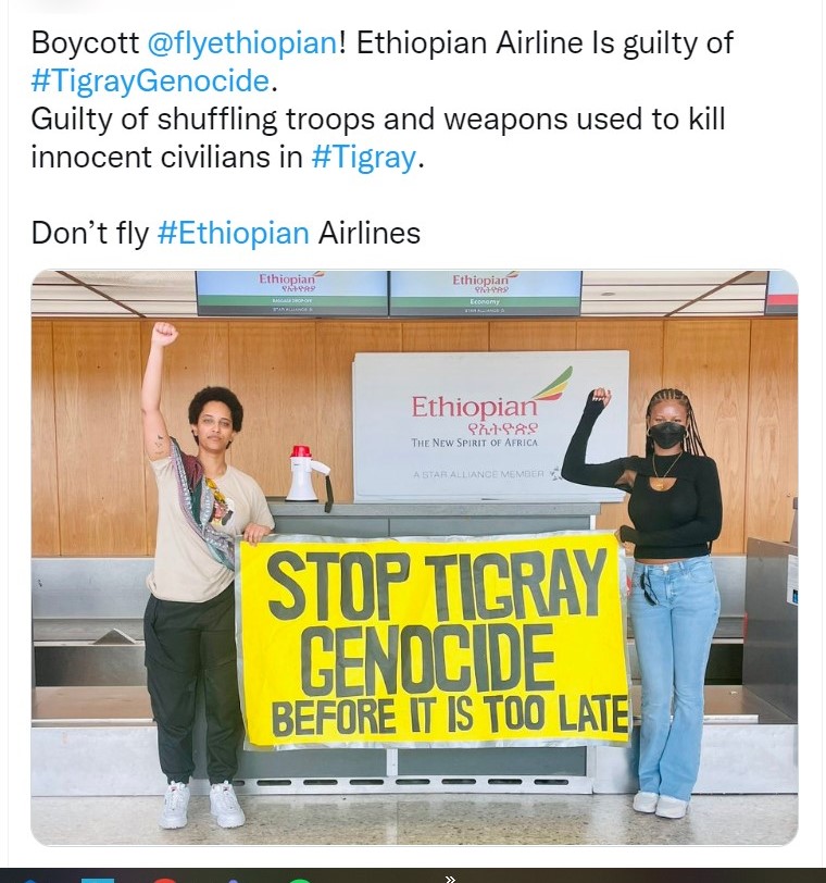 NeaminZeleke's tweet photo. @flyeEthiopian seriously consider collecting data on the leading spoiled brats of the former overlords. Refuse to provide service for wanton acts of damaging reputation &amp; stellar performance. Also, consider taking actions permissible under intl &amp; natl. laws. #FakeTigrayGenocide https://t.co/N5KTUWiVp9