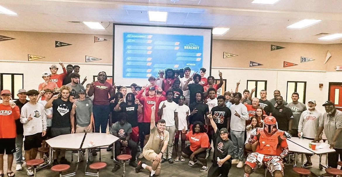 VeroFBBoosters's tweet photo. Result are in from the bracket release watch party. Guess who took the #1 spot? #roadtostate #wearevero @VBFootball @FHSAA https://t.co/ap3Bcy2O6u