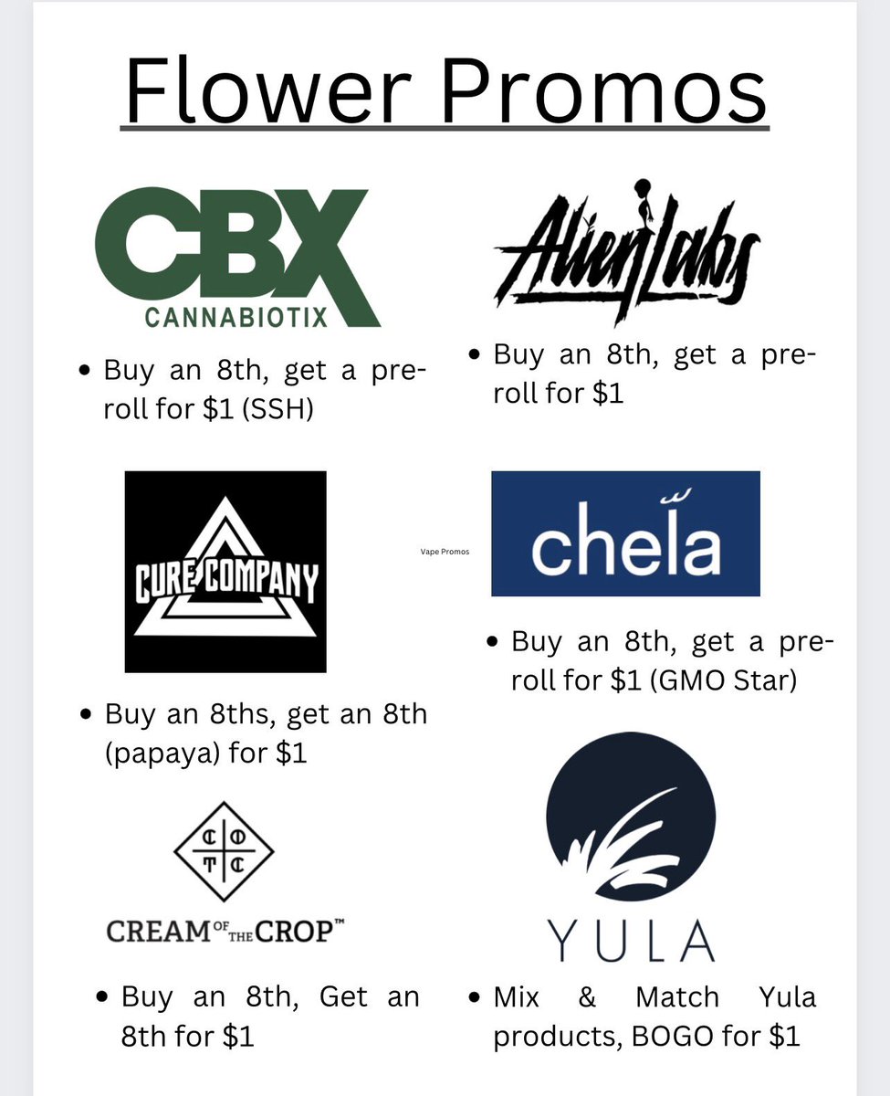 We’ve got specials for everybody! Check out our killer flower deals