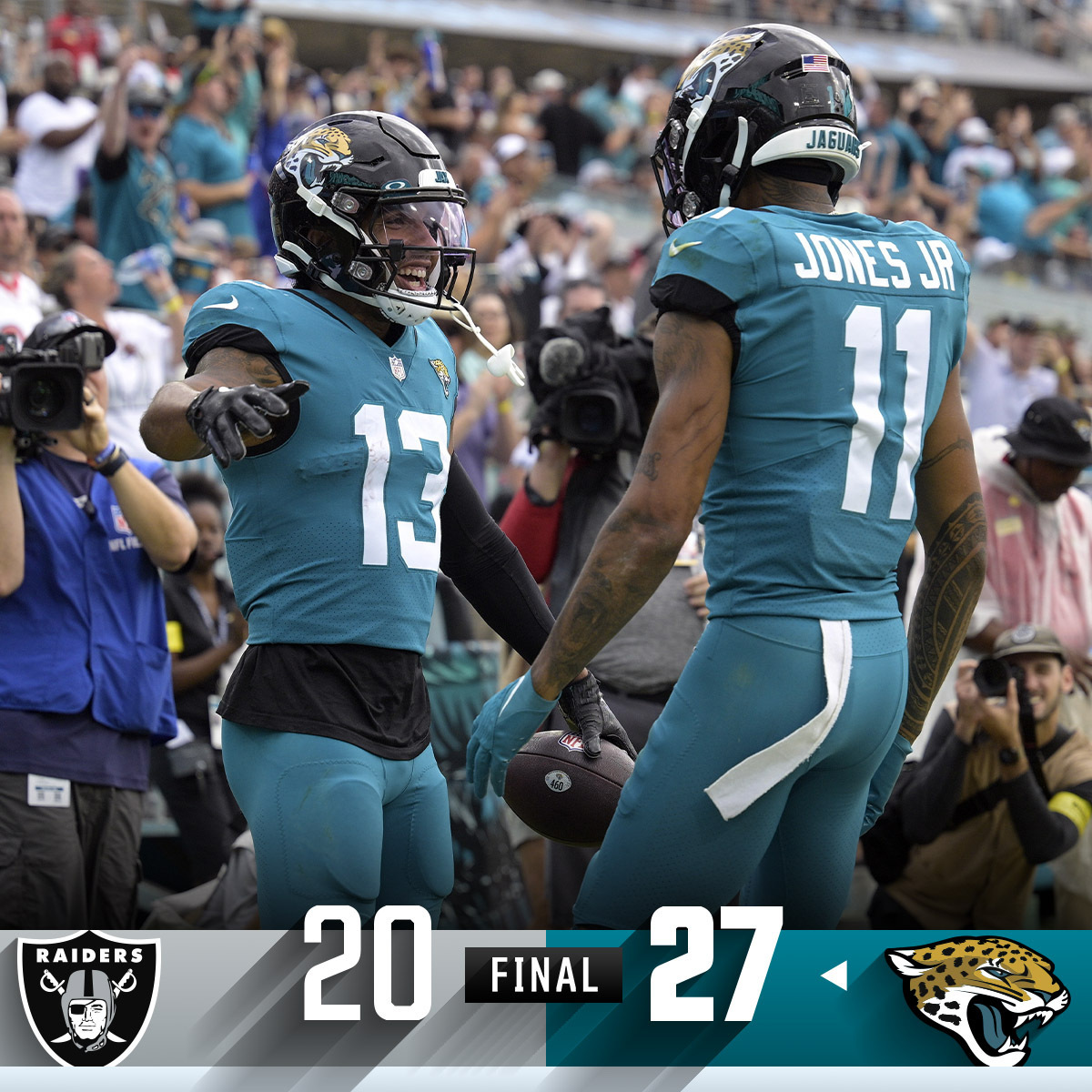 NFL on X: 'FINAL: The @Jaguars win with a second-half comeback