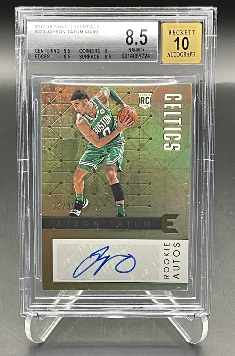 kbsports_c's tweet photo. 2017-18 Panini Essentials Jayson Tatum Rookie Auto LE 23/99! RTs appreciated! https://t.co/AuWxOVeROj @TheHobby247 @PlusCards @CardHobbyRTs @BlazedRTs @ISOtradingcards @hobbyretweeters @sports_sell #TradingCards #sportscards #sportscardsforsale #thehobby #CUTL https://t.co/NMK9jyI66w