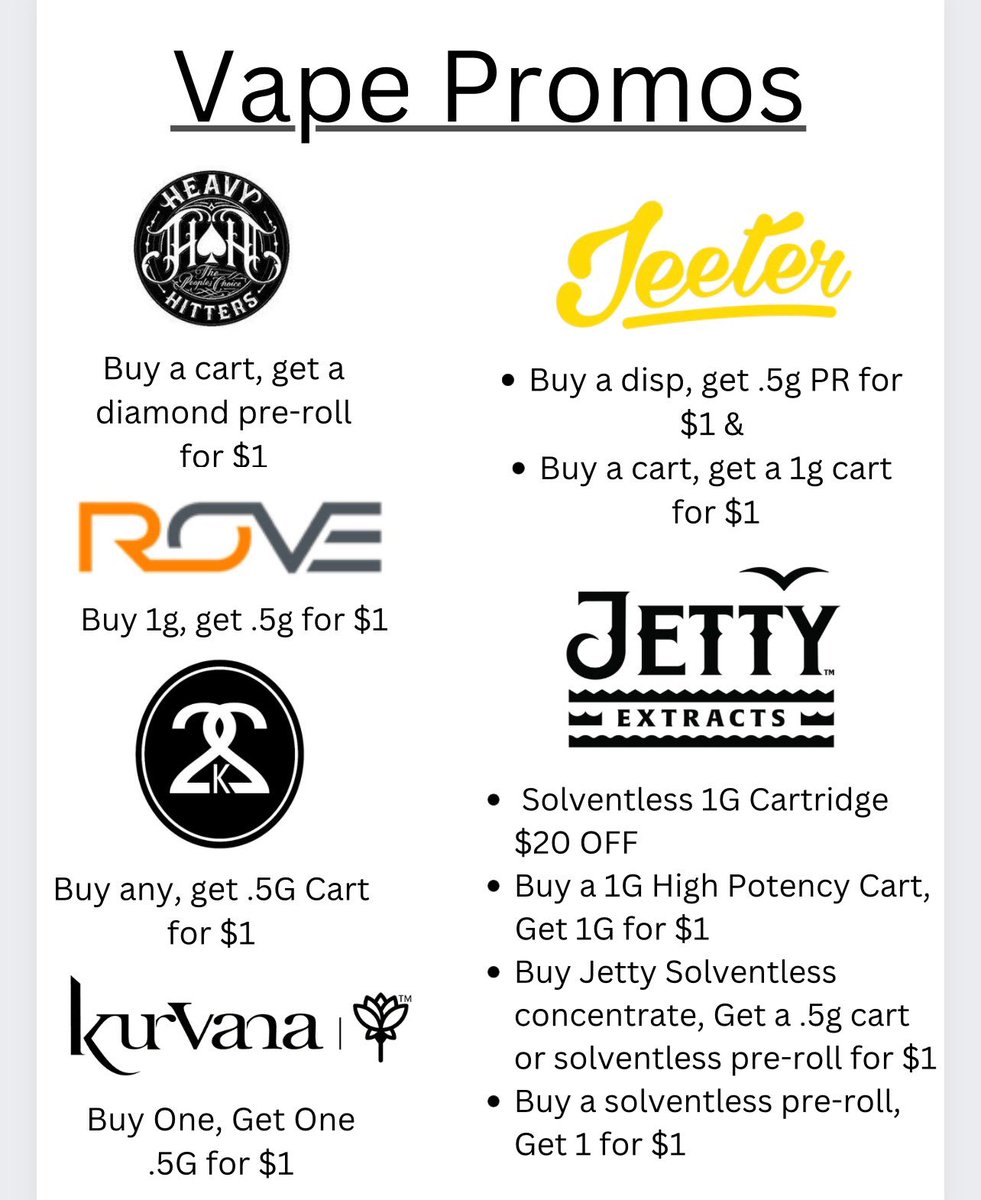 Whether you’re into live resin cartridges or want to take something solventless on the go we have some killer vape promos youll want to take advantage of!
