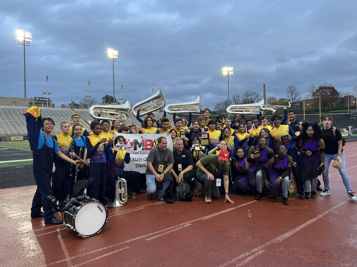 We WON!
Meet your MMBA Division 3A Champions, ladies and gents <a href="/Cburg_Coyotes/">Clarksburg HS 🐺</a>, the Spirit of Clarksburg Marching Band also brought home, Best Percussion Award, Best Color Guard Award, Best Visual Effect Award and Best Overall Effect Award! Congratulations <a href="/THE_MrO/">CHS Instrumental Music</a> <a href="/spiritofCHS/">CHS Marching Band</a>