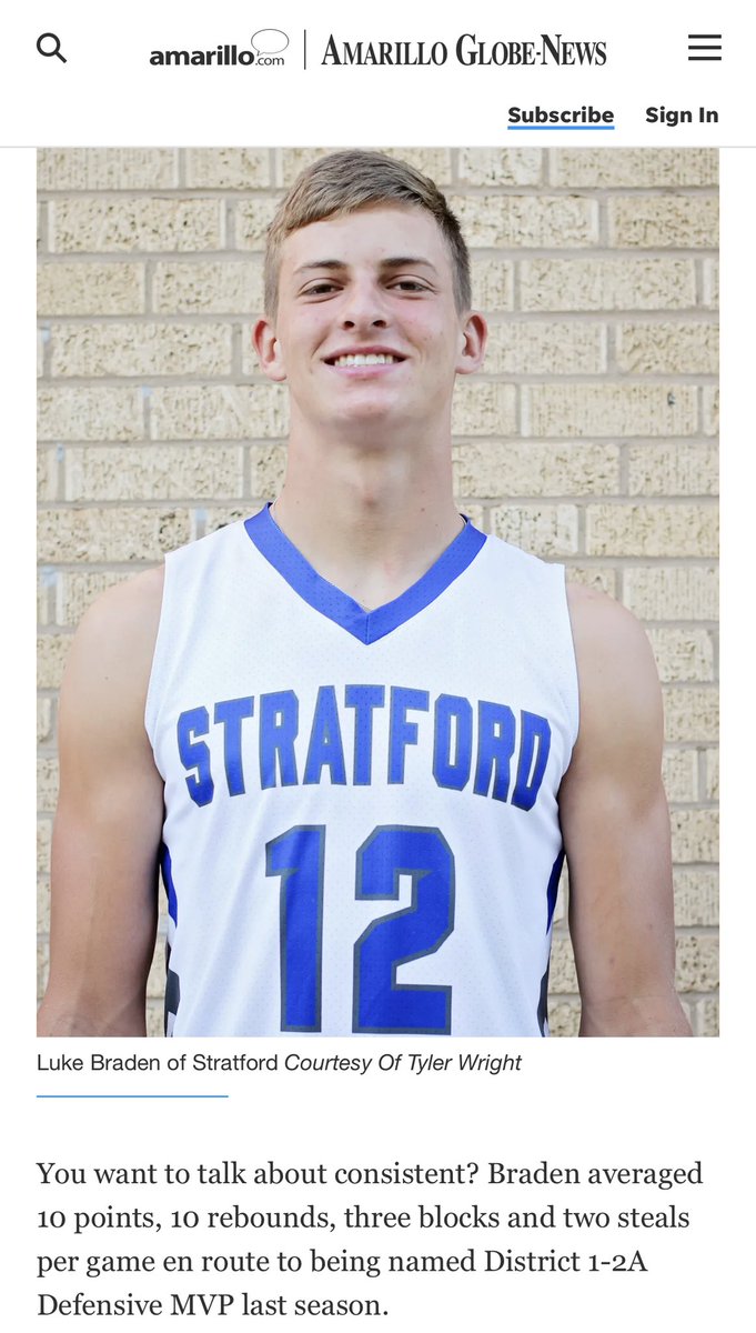 Tyler Wright (@coach__wright11) on Twitter photo Congratulations to <a href="/LukeBraden3/">Luke Braden</a> for being recognized by <a href="/amarilloglobe/">amarilloglobe</a> as part of their preseason basketball superteam. <a href="/StratfordISD/">Stratford ISD</a> <a href="/Stratfordelks1/">Stratford Athletics</a> <a href="/Tabchoops/">𝙏𝘼𝘽𝘾🏀📋</a> <a href="/hpisani91/">Hart Pisani</a> <a href="/KaleSteed/">Kale Steed</a> Congratulations to <a href="/LukeBraden3/">Luke Braden</a> for being recognized by <a href="/amarilloglobe/">amarilloglobe</a> as part of their preseason basketball superteam. <a href="/StratfordISD/">Stratford ISD</a> <a href="/Stratfordelks1/">Stratford Athletics</a> <a href="/Tabchoops/">𝙏𝘼𝘽𝘾🏀📋</a> <a href="/hpisani91/">Hart Pisani</a> <a href="/KaleSteed/">Kale Steed</a>