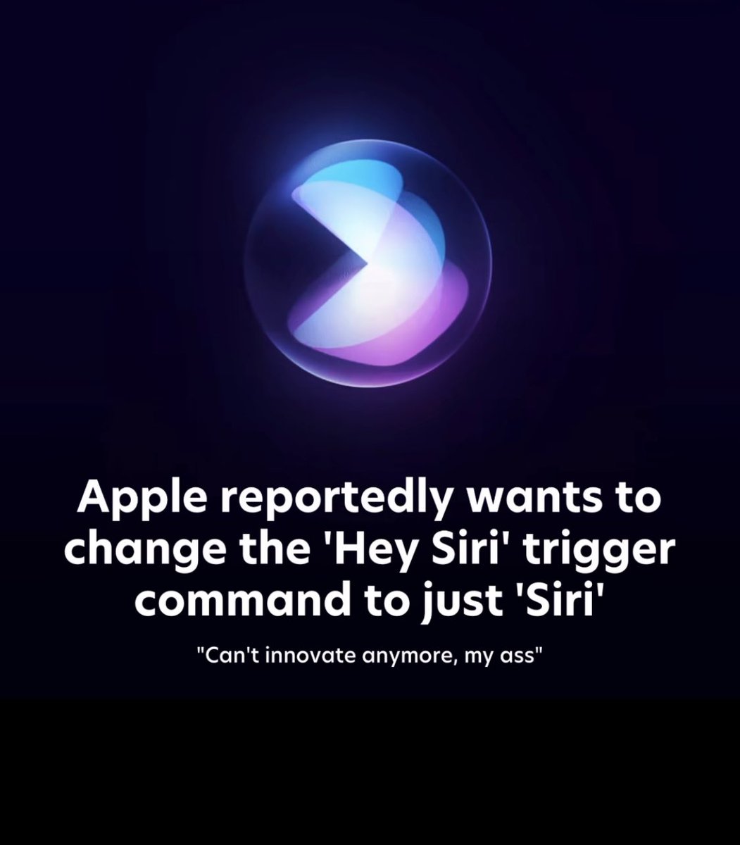 SiriSeoPlus's tweet photo. Aus „Hey Siri“ könnte bald nur ein „Siri“ reichen, um den Sprachassistenten von Apple zu aktivieren. #Sprachassistenten #Siri #Apple #KünstlicheIntelligenz https://t.co/iE69tgMOut